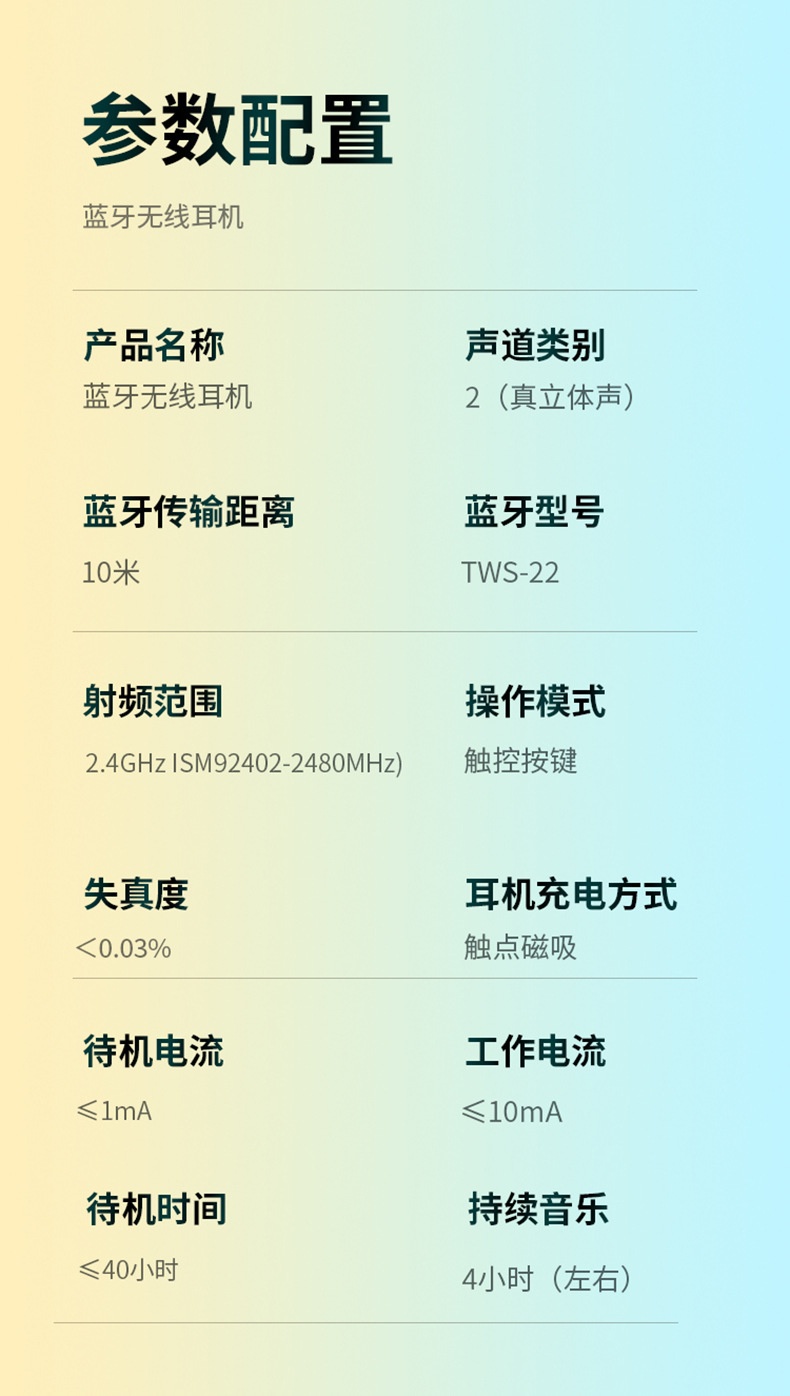 商品[国内直发] GLENVINTEN|格岚云顿真无线5.0蓝牙耳机双耳入耳式运动防水降噪,价格¥215,第17张图片详细描述