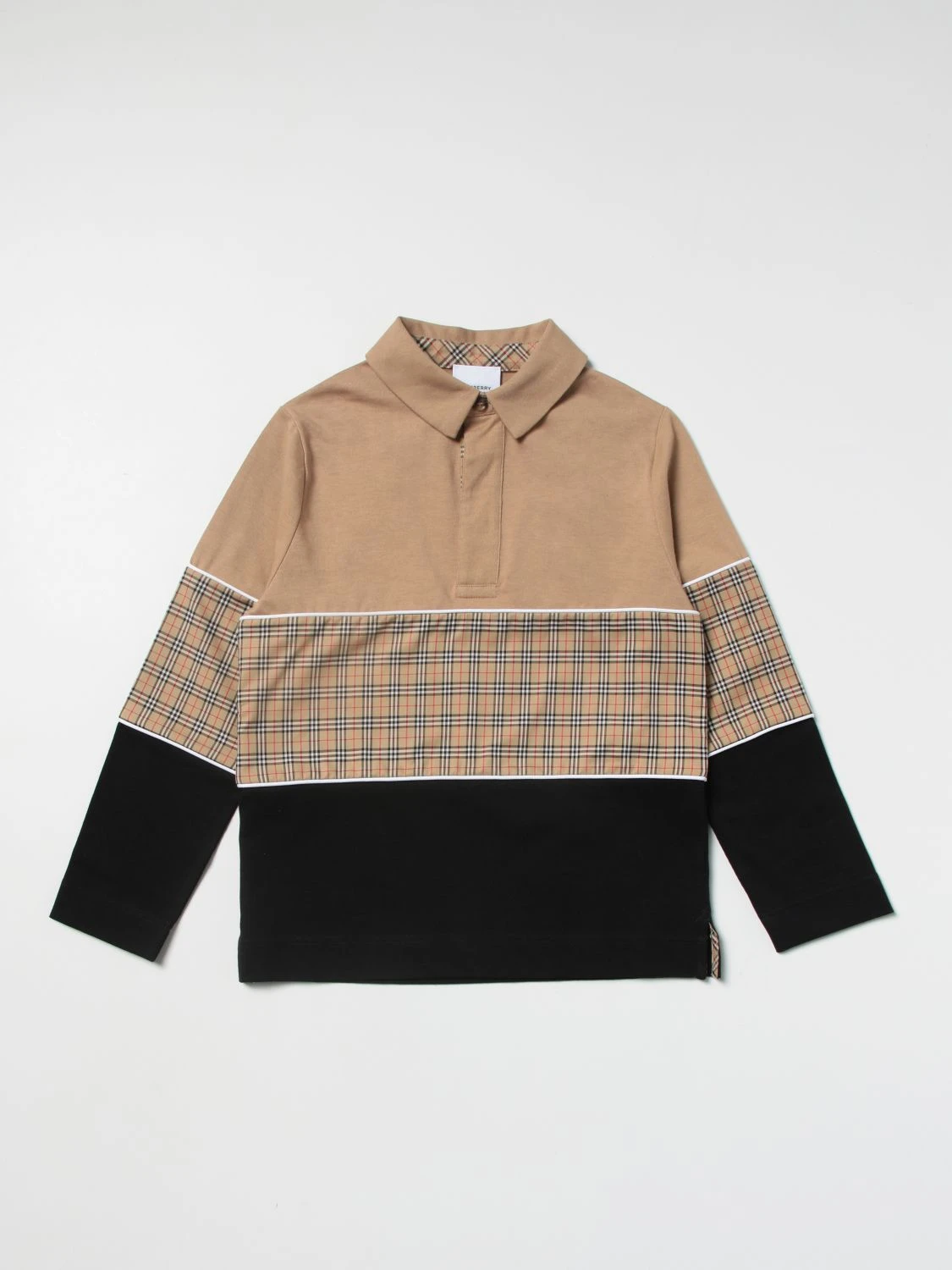 商品Burberry|BURBERRY 拼色男童卫衣/帽衫 8051776,价格¥1294,第1张图片详细描述