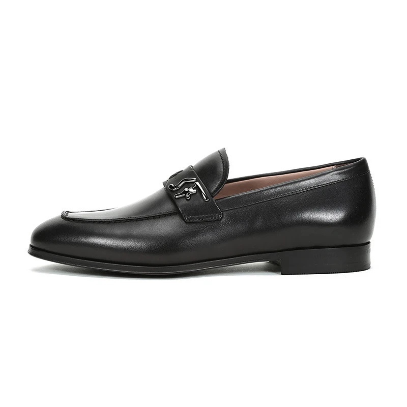 商品[国内直发] Salvatore Ferragamo|SALVATORE FERRAGAMO 男士黑色皮革乐福鞋 02-C516-734669,价格¥4937,第1张图片详细描述