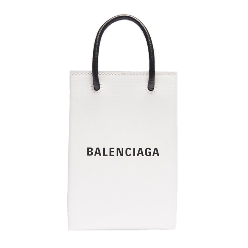 商品Balenciaga|Balenciaga/巴黎世家 秋冬新款 白色纹理小牛皮购物袋手机包斜挎手提包 ,价格¥7015,第2张图片详细描述