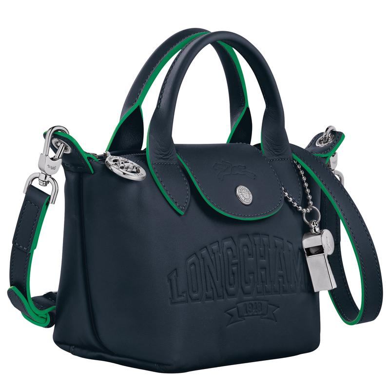 商品Longchamp|珑骧 Le Pliage XTRA超小女��士海军蓝皮革手提包 L1500HEY556,价格¥3907,第5张图片详细描述