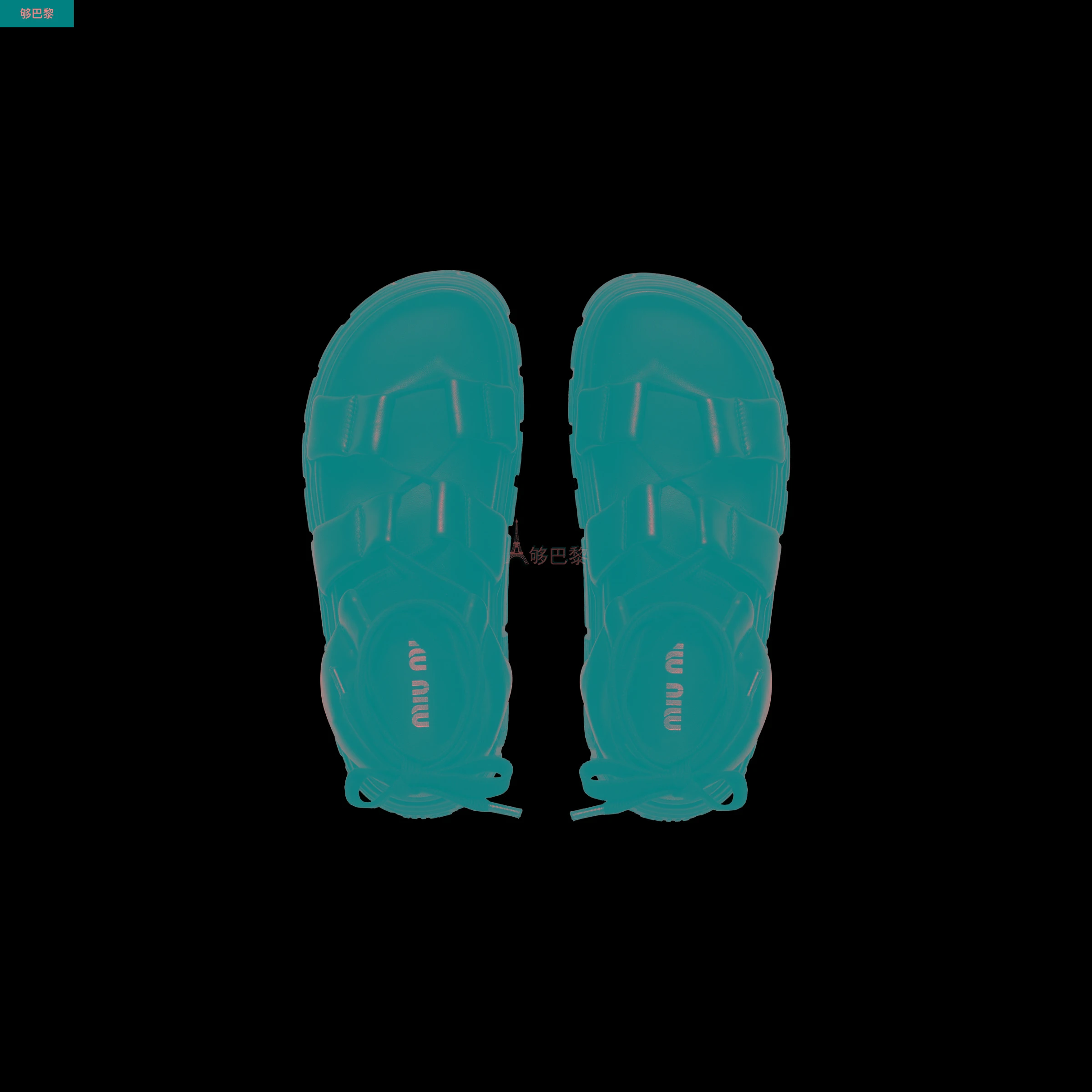 商品Miu Miu|包邮包税【预售7天发货】 MIUMIU缪缪 23秋冬 女士 厚底鞋 Sandales sportives en cuir nappa 5X881D_77F_F0002_F_050,价格¥7448,第7张图片详细描述