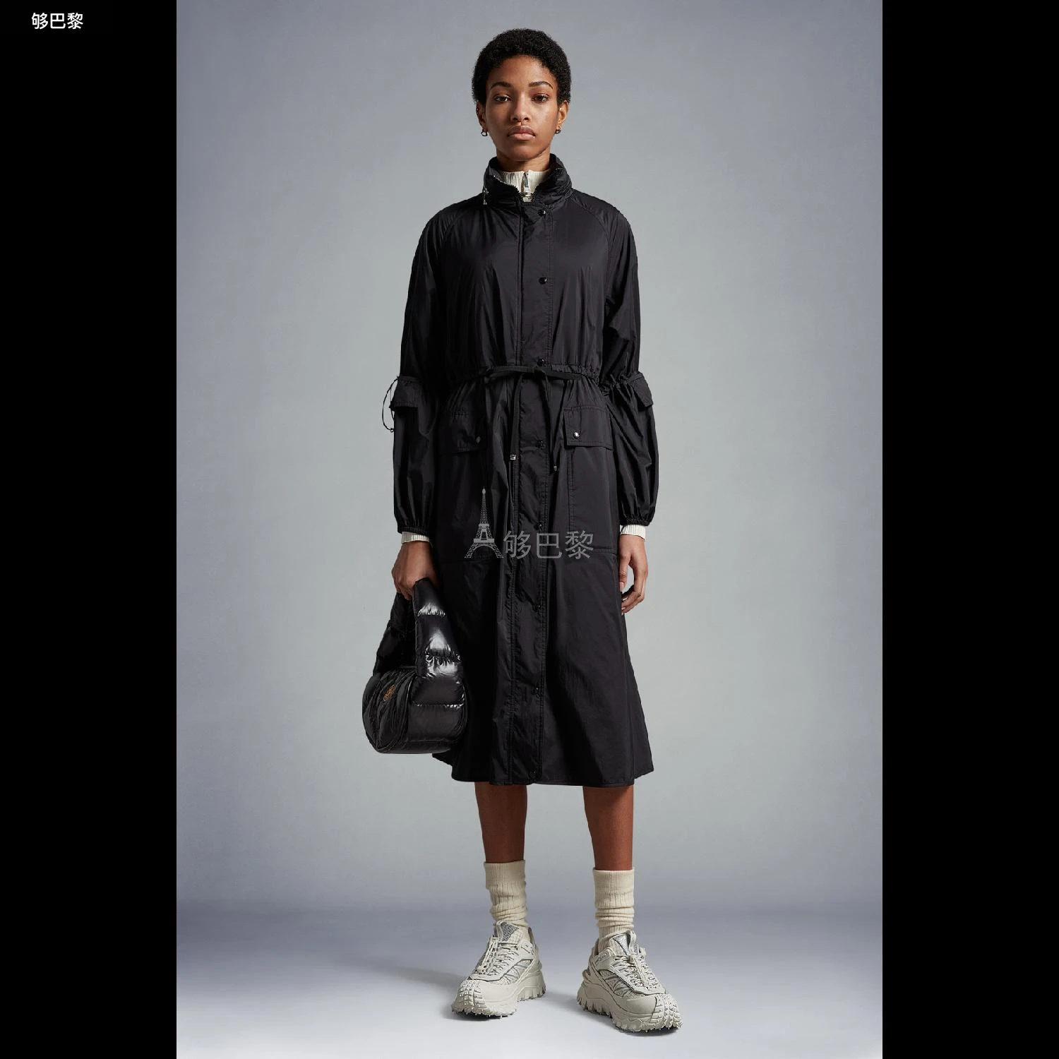 商品Moncler|【预售】 MONCLER盟可睐 24秋冬 女士 大衣 LINS PARKA COAT J10931A0008853333999,价格¥13546,第4张图片详细描述