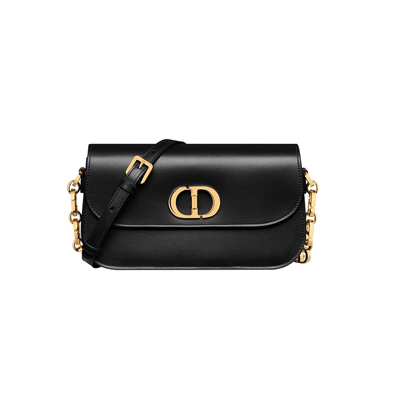 商品Dior|迪奥 23新款 女士黑色光滑小牛皮金色五金旋转扣开合可拆卸可调节肩带可手拿斜挎包M9260UMOA_M900,价格¥25943,第7张图片详细描述