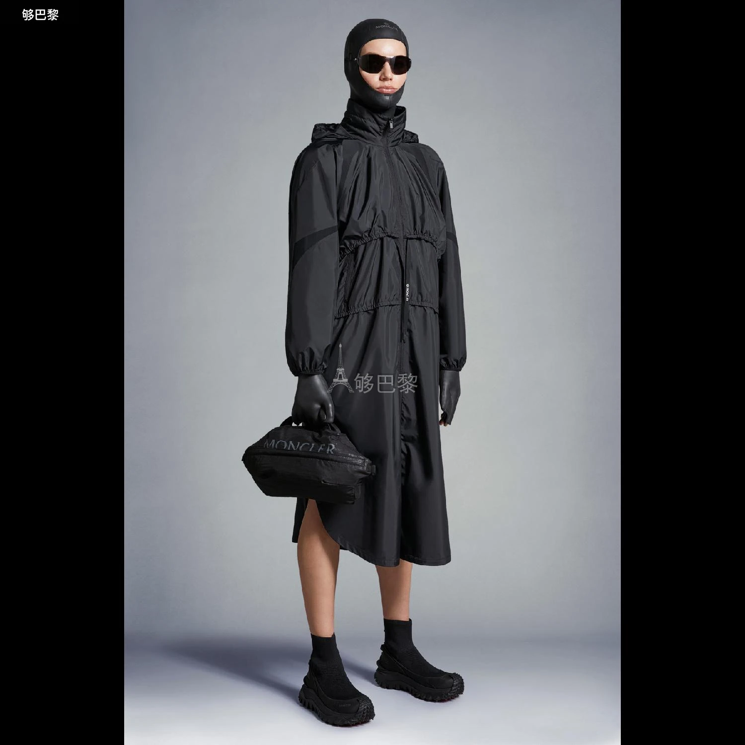 商品Moncler|【预售】 MONCLER盟可睐 24秋冬 女士 大衣 LICASTO RAIN COAT J10931C000025973I999,价格¥9308,第4张图片详细描述