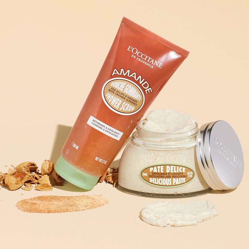 商品L'Occitane|欧舒丹甜扁桃紧致身体磨砂膏200ml,价格¥272,第6张图片详细描述