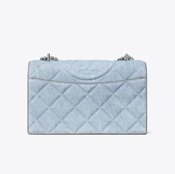 商品Tory Burch|汤丽柏琦 【秦岚同款】Fleming 小号牛仔肩背包斜挎女包（香港仓发货）	,价格¥3732,第10张图片详细描述