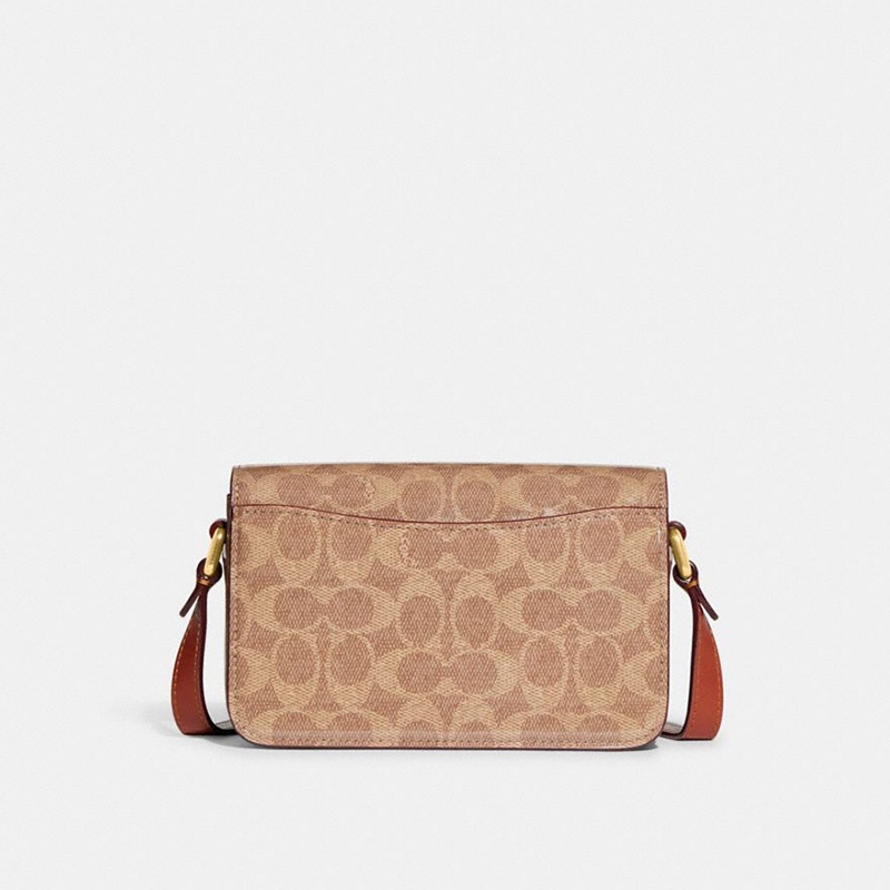 商品Coach|蔻驰女士搭扣开合翻盖单肩斜挎包小号（香港仓发货）,价格¥2213,第5张图片详细描述