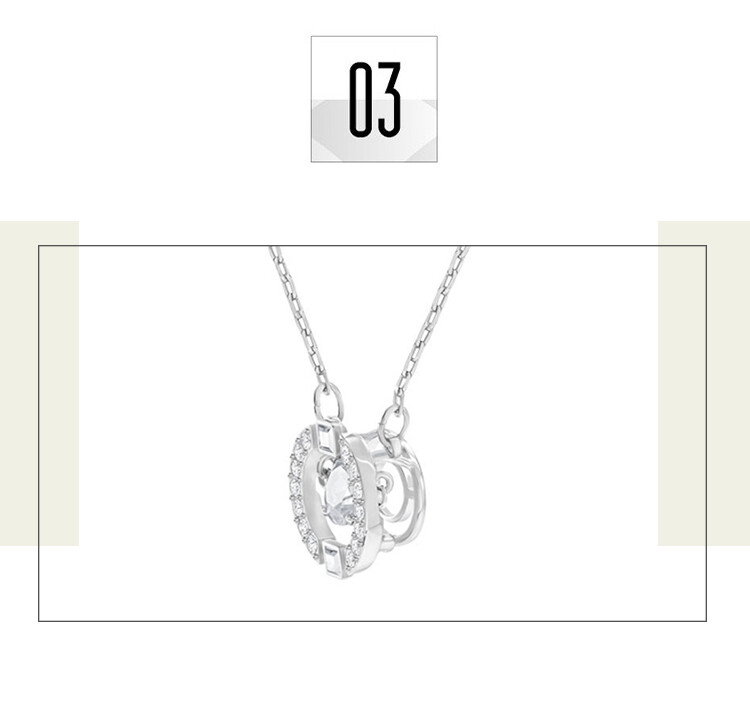 商品Swarovski|SWAROVSKI 施华洛世奇 跳动的心 SPARKLING DANCE 耀动晶彩女项链 5286137 ,价格¥732,第5张图片详细描述