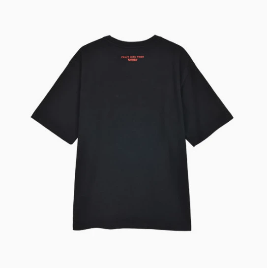 商品Evisu|【享贝家】（国内现货-QD）Evisu 福神 纯色小标圆领休闲宽松短袖T恤 男女同款 黑色 EU5UTS925BK,价格¥110,第2张图片详细描述