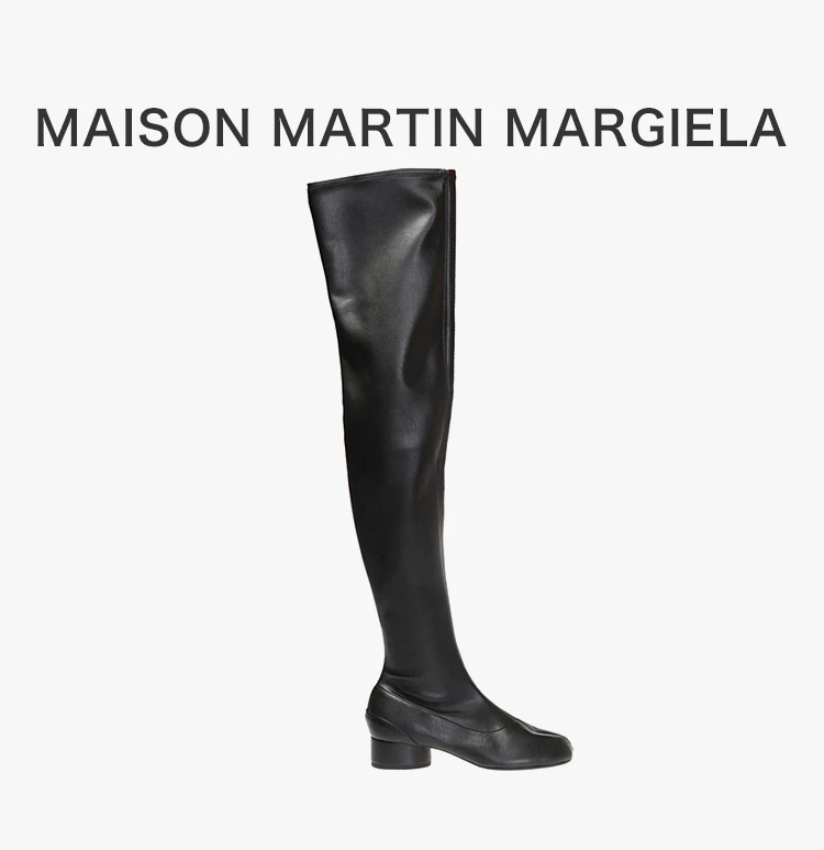 商品[国内直发] MAISON MARGIELA|MAISON MARGIELA 马丁·马吉拉 女士黑色过膝长靴 S58WW0087-PR731-T8013,价格¥8157,第1张图片详细描述