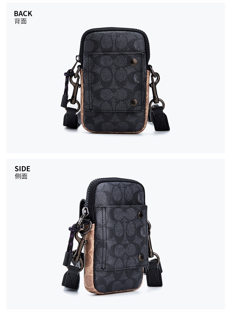 商品[国内直发] Coach|【清仓价】蔻驰男包男士烟灰色拼色单肩斜挎包礼物送男友,价格¥384,第8张图片详细描述