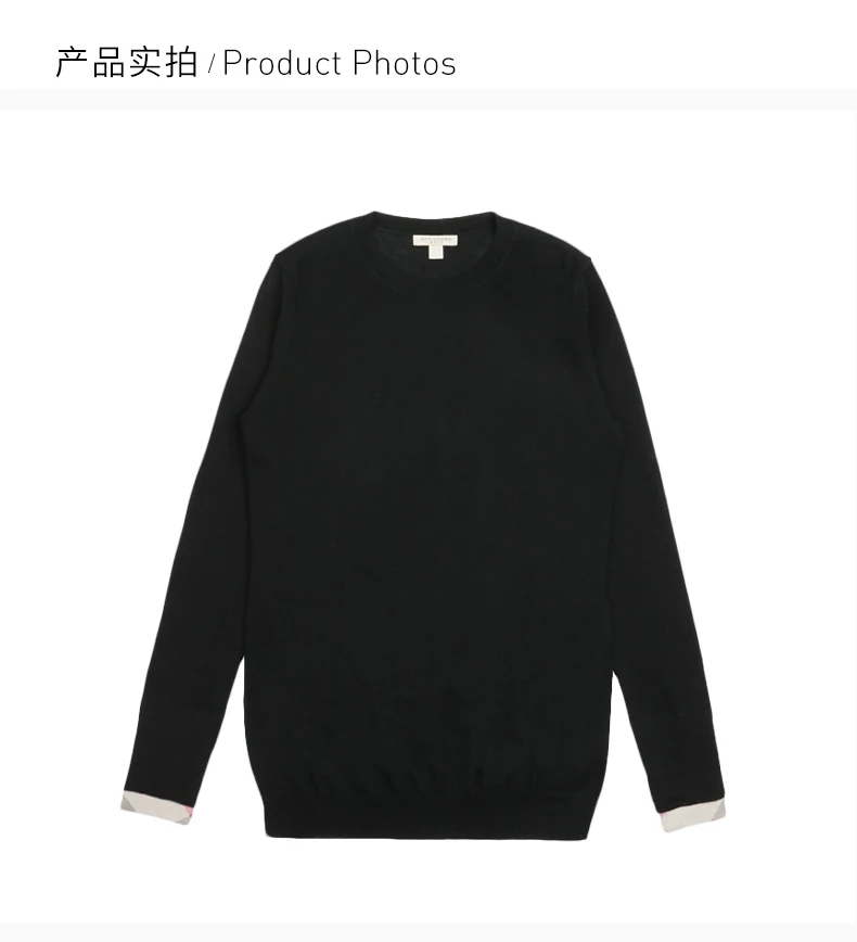 商品Burberry|BURBERRY 黑色女士针织衫/毛衣 3855185,价格¥1518,第3张图片详细描述