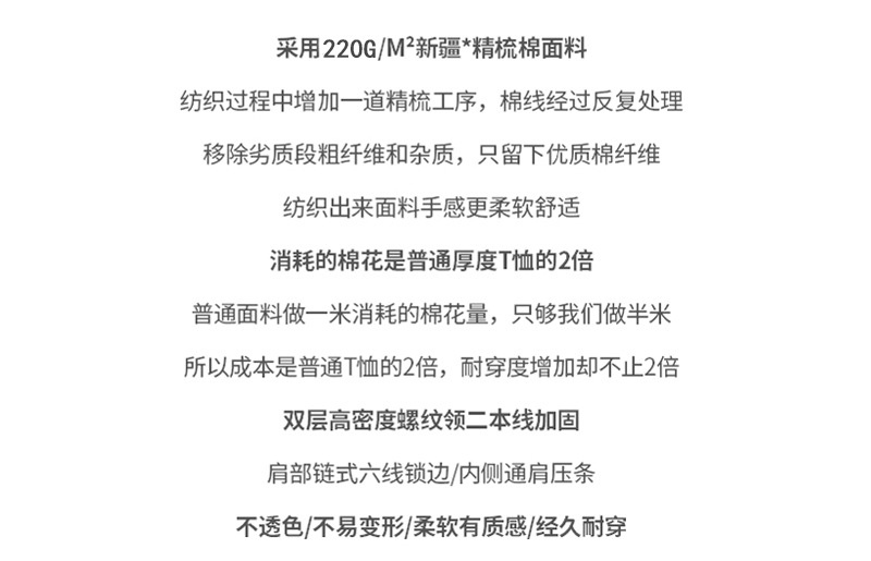 商品[国内直发] EUHERTZ|夏季重磅短袖t恤男美式字母印花简约百搭宽松圆领潮牌,价格¥71,第2张图片详细描述