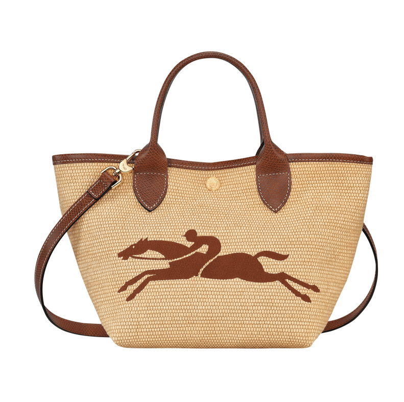 商品Longchamp|珑骧女士Le Pliage Collectio 多色新款亚麻布拼皮logo拼色小号/迷你篮子斜挎包（香港仓发货）,价格¥1498,第14张图片详细描述