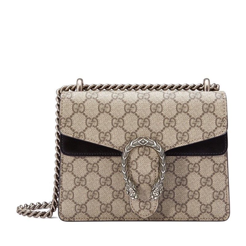 商品Gucci|GUCCI/古驰 Dionysus女士迷你米色帆布拼黑色麂皮链条单肩包 421970 KHNRN 9769,价格¥16020,第27张图片详细描述