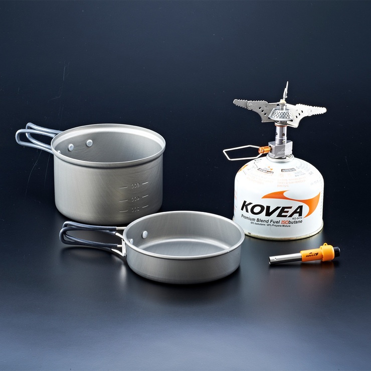 商品KOVEA|【韩国直邮|包邮包税】KOVEA 户外露营 单人炊具锅具轻便组合 带便携��包（不含气罐）,价格¥341,第6张图片详细描述