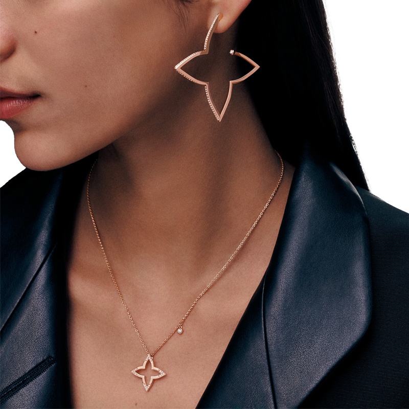 商品Louis Vuitton|【预售十天】 路易威登 23新款BLOSSOM女士18K金星形粉色钻石项链,价格¥37499,第4张图片详细描述