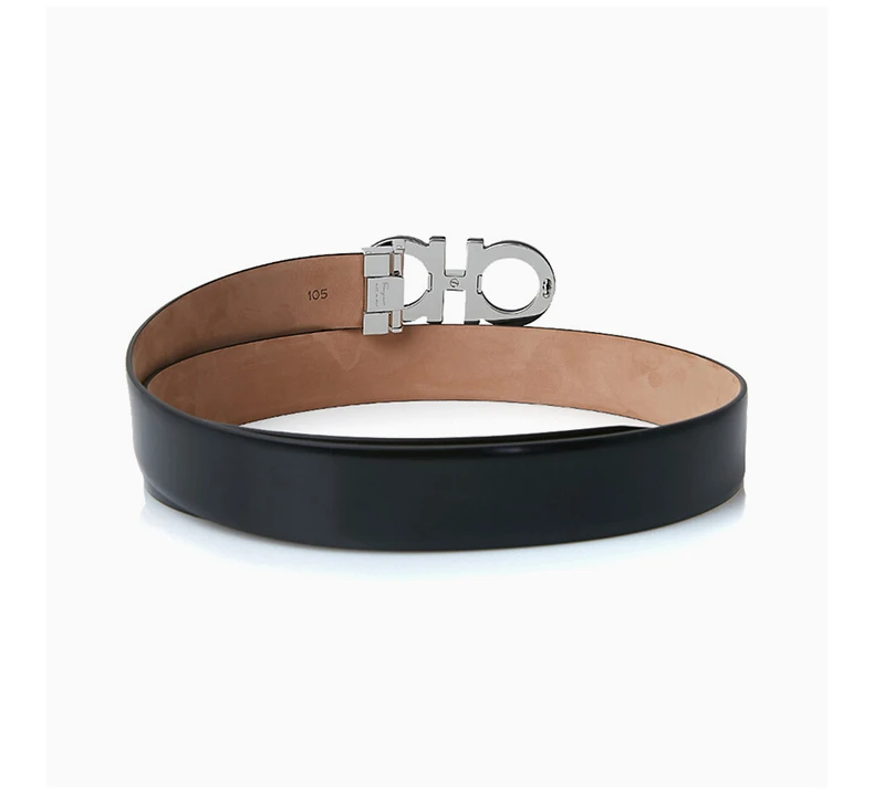 商品Salvatore Ferragamo|Salvatore Ferragamo 菲拉格慕 男士黑色可调节腰带 67-9880-688759【包装随机，部分无包装盒】,价格¥3515,第6张图片详细描述