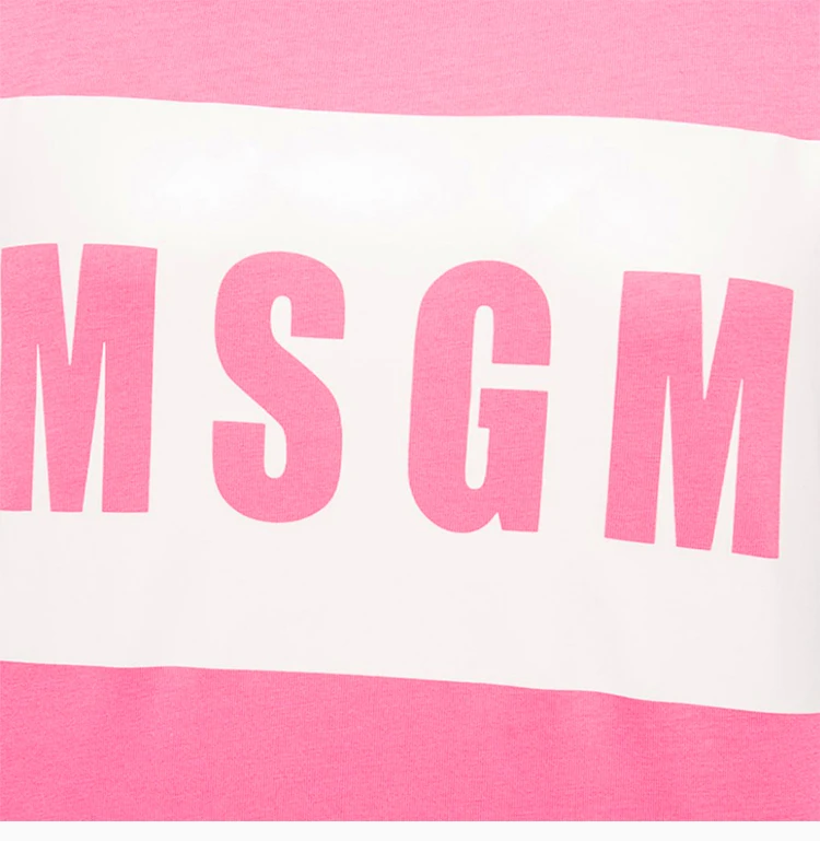 商品[国内直发] MSGM|MSGM  女士棉质LOGO标识印花时尚短袖T恤 2741MDM95-5797-14,价格¥728,第8张图片详细描述