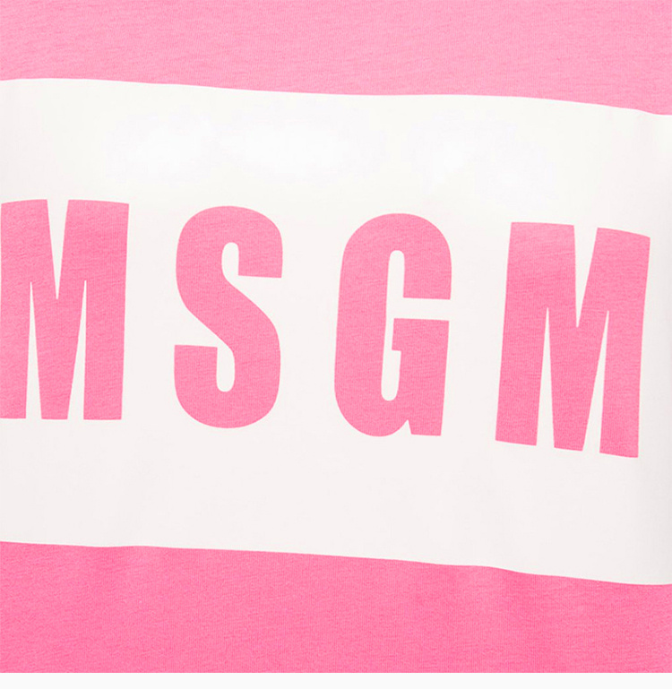 商品[国内直发] MSGM|MSGM  女士棉质LOGO标识印花时尚短袖T恤 2741MDM95-5797-14,价格¥685,第8张图片详细描述