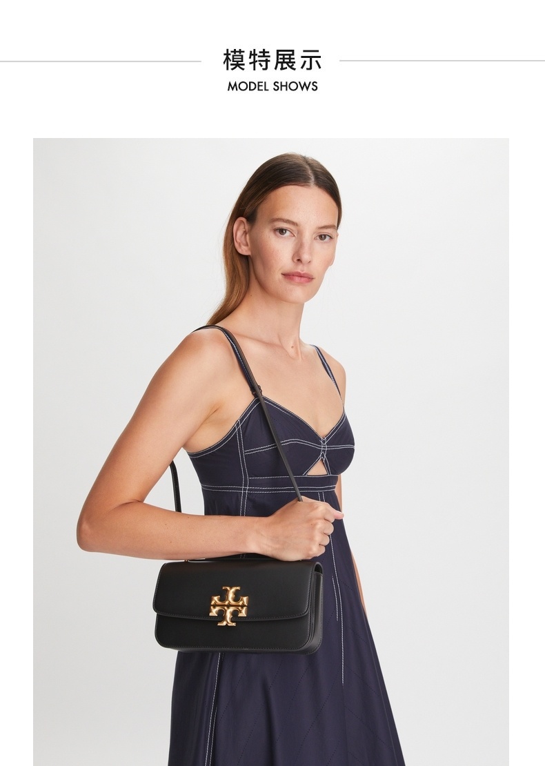 商品Tory Burch|【香港直邮】TORY BURCH 汤丽柏琦 ELEANOR小号单肩包法棍包89644,价格¥5941,第3张图片详细描述