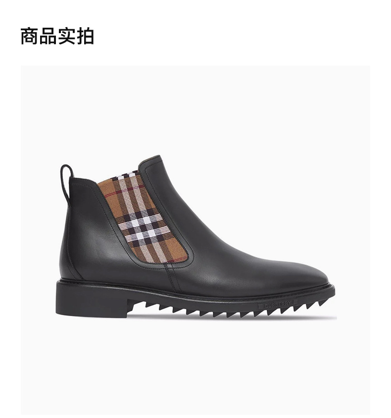 商品[国内直发] Burberry|BURBERRY 黑色男士短靴 8045244,价格¥5657,第4张图片详细描述