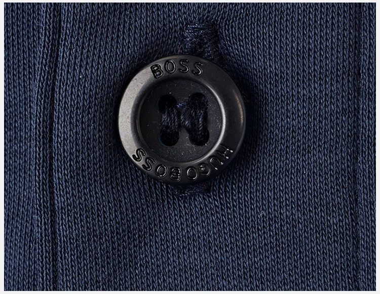 商品Hugo Boss|Hugo Boss 雨果博斯 男士纯棉时尚休闲翻领长袖POLO衫 PIROL-0510-410,价格¥812,第8张图片详细描述