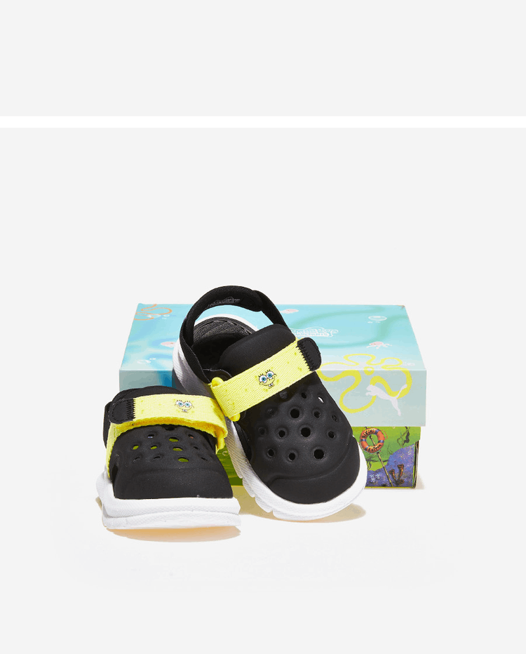 商品Puma|【Brilliant|包邮包税】彪马 Puma Evolve Sandal Spongebob AC Inf 儿童  凉鞋 沙滩鞋 运动凉鞋 拖鞋  PKI39119101 PUMA Black-Lucent Yellow-PUMA White-Vivi,价格¥234,第4张图片详细描述