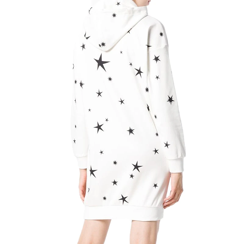 商品Moschino|Moschino 莫斯奇诺 女士白色宇宙飞船玤泰迪熊长版连帽卫衣 DV0448-5426-1002,价格¥3524,第3张图片详细描述