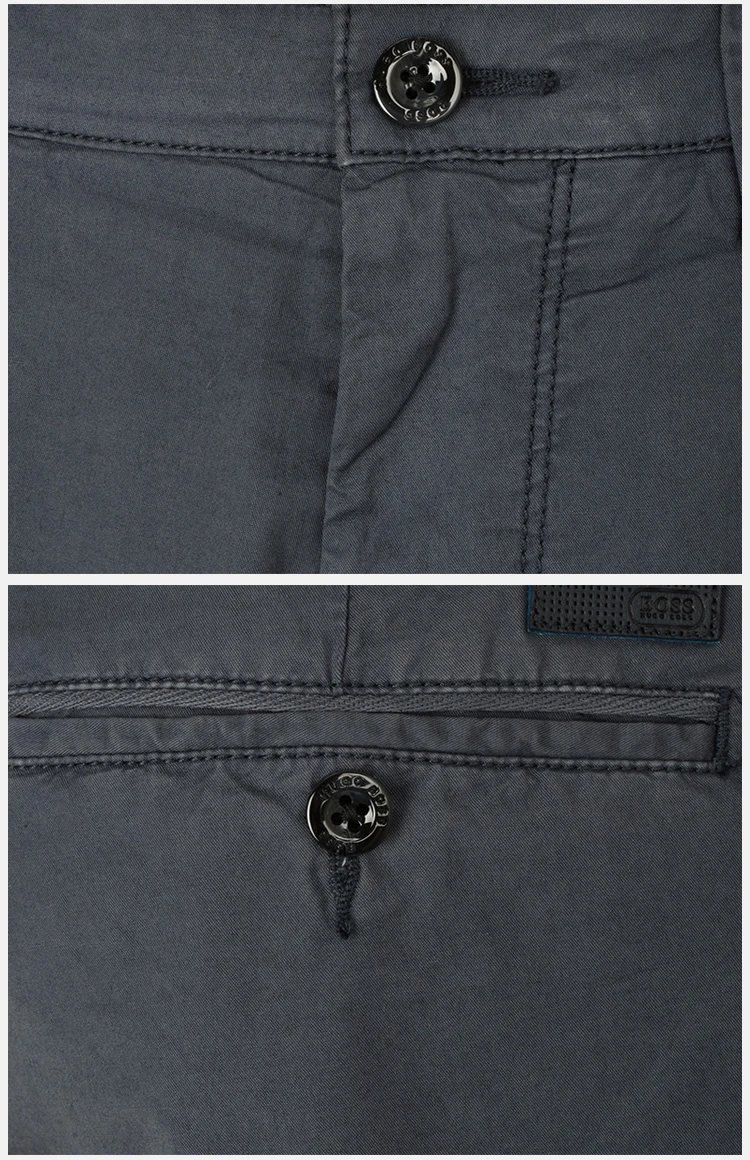 商品Hugo Boss|Hugo Boss 雨果博斯 新款男士棉质灰蓝色时尚休闲短裤 C-CLYDE2-5-D-8436-410,价格¥624,第4张图片详细描述