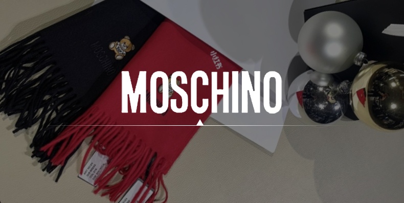 商品Moschino|莫斯奇诺 女士粉色经典logo印花围巾03234M2321 081（香港仓发货）,价格¥939,第5张图片详细描述