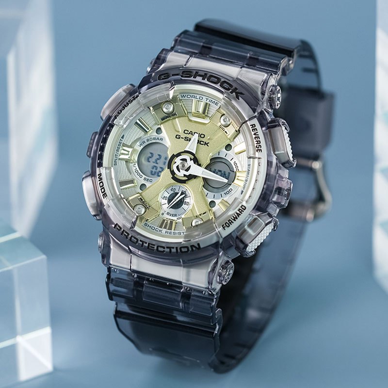 商品[国内直发] Casio|卡西欧手表“冰韧”透明系列表款  防震 防磁 200米防水 自动LED照明 世界时间（48个城市） 秒表（1/1000秒） 每日闹铃、整点响报 倒计时 夜光功能,价格¥761,第3张图片详细描述