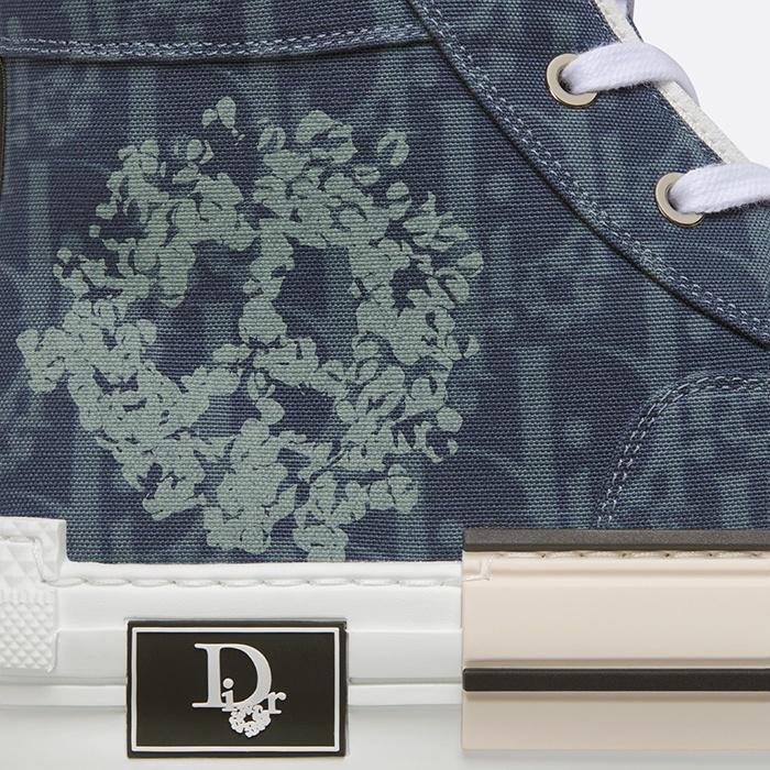 商品Dior|迪奥 23新款 TEARSB23男蓝色牛仔印花拼接高帮运动鞋,价格¥8761,第3张图片详细描述