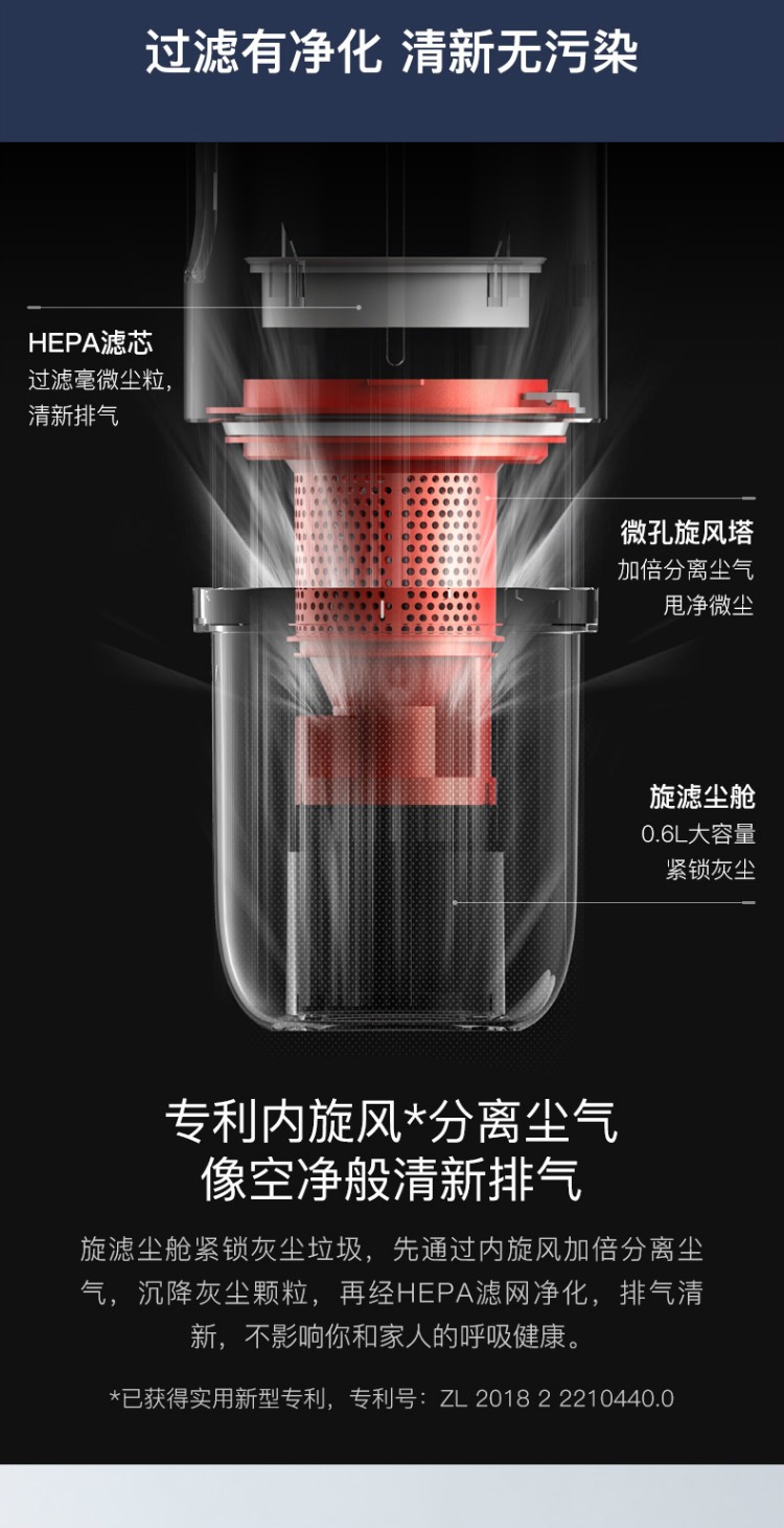 商品[国内直发] DEERMA|德尔玛 吸拖一体无线吸尘器VC20 Pro,价格¥993,第21张图片详细描述