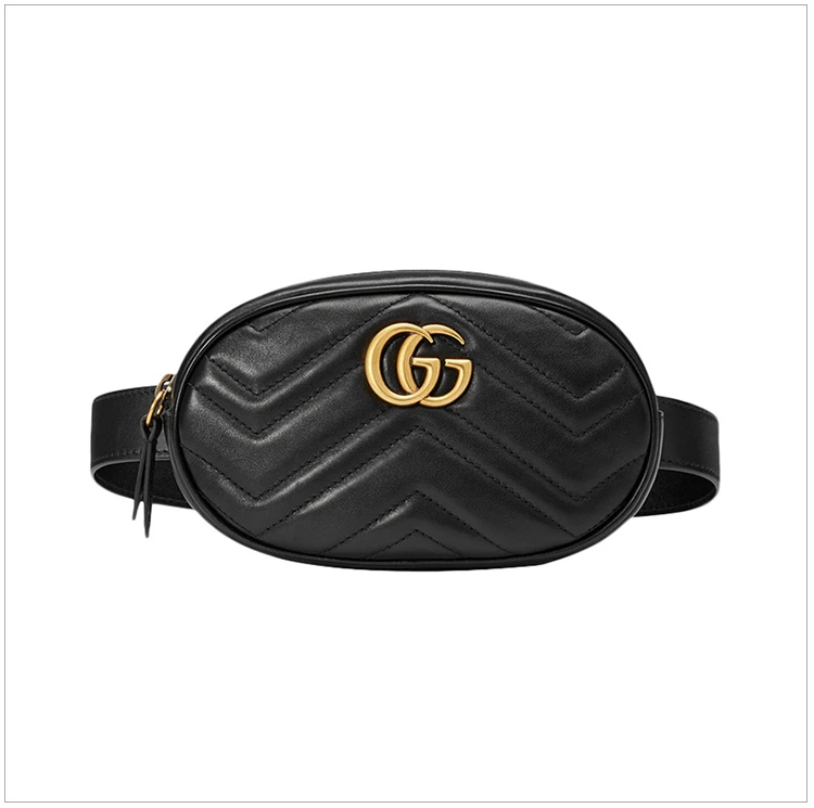 商品[国内直发] Gucci|GUCCI 古驰 女士黑色皮革腰包 476434-DSVRT-1000,价格¥6402,第14张图片详细描述