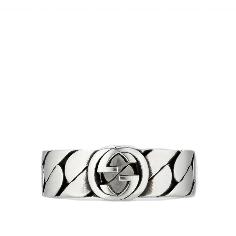 商品Gucci|GUCCI/古驰 经典款 925银GG细节宽戒指661513J84000728,价格¥2100,第2张图片详细描述