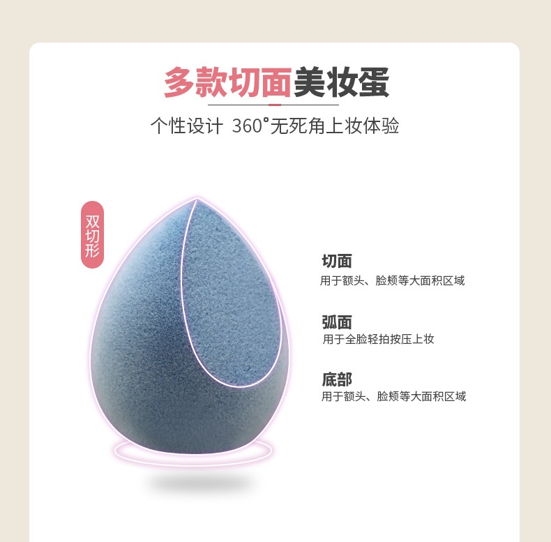 商品[国内直发] GLENVINTEN|格兰云顿干湿两用Q弹省粉植绒美妆蛋不掉毛不吃粉化妆工具,价格¥111,第7张图片详细描述