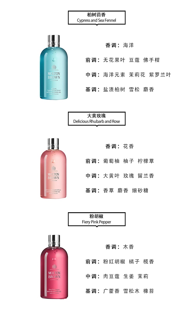 商品Molton Brown|Molton Brown摩顿布朗全系列香氛沐浴露300ml 大黄玫瑰ROSE,价格¥214,第5张图片详细描述