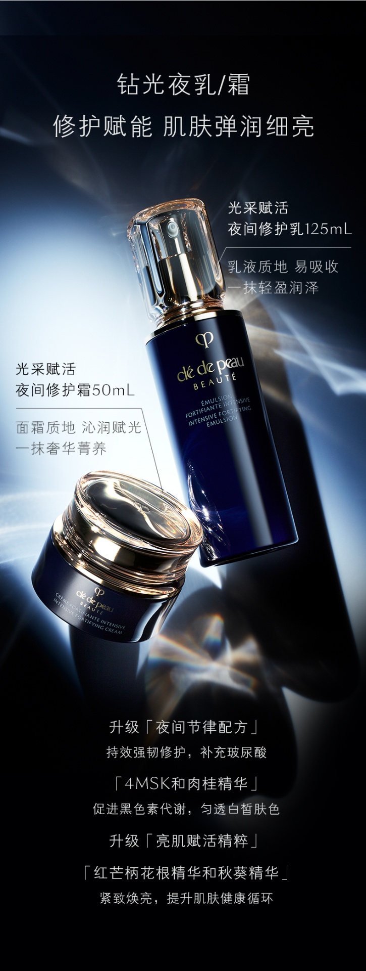 商品Cle de Peau|肌肤之钥CPB钻光夜乳夜间修护乳|夜间修护霜补水保湿,价格¥630,第1张图片详细描述