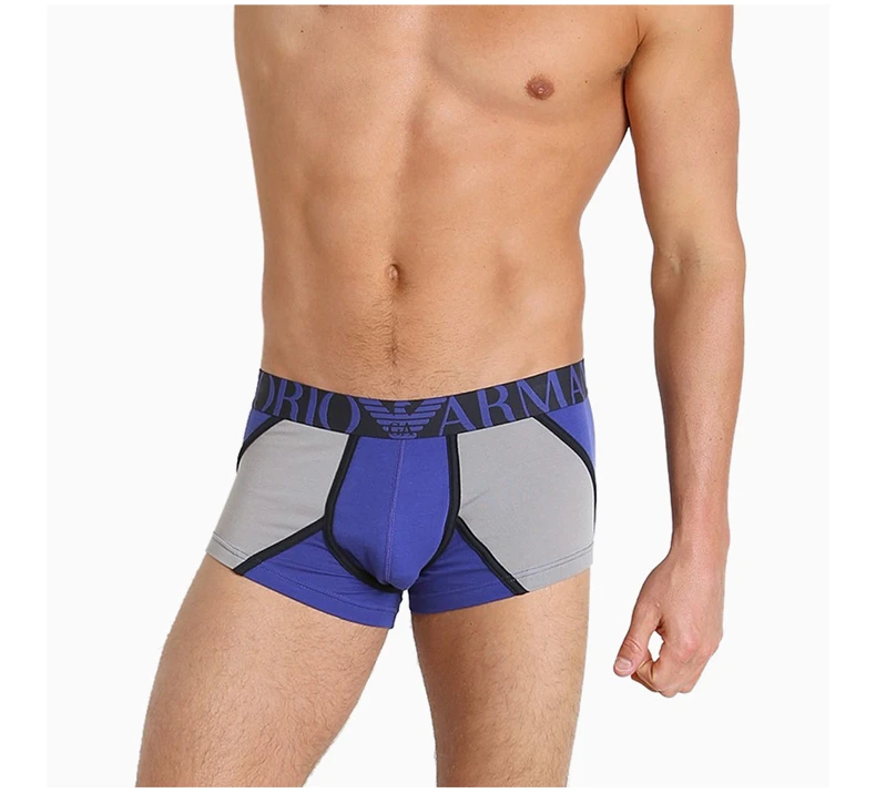 商品[国内直发] Emporio Armani|EMPORIO ARMANI 男士拼接平角内裤 111513-5A523-04833,价格¥330,第6张图片详细描述