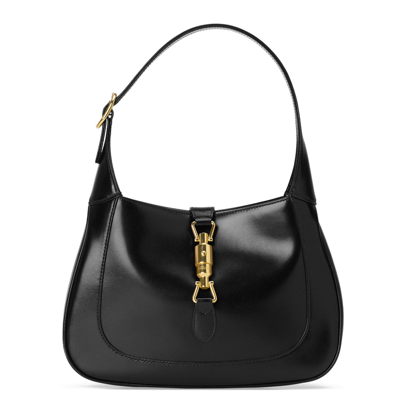 商品Gucci|GUCCI/古驰 Jackie 1961 女士小号黑色牛皮锁扣手提单肩包 636709 10O0G 1000,价格¥20484,第2张图片详细描述