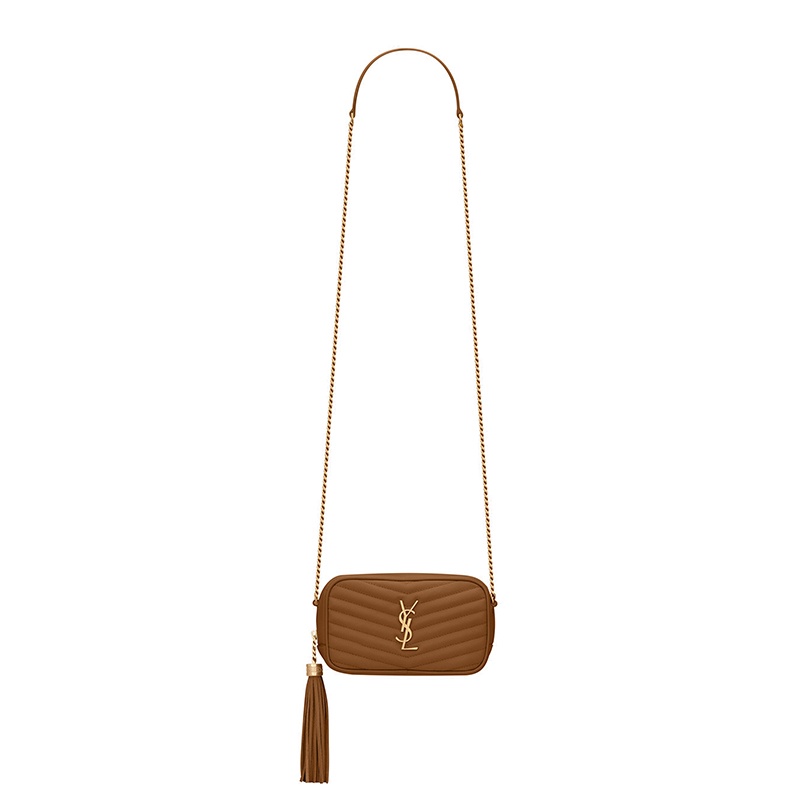 商品Yves Saint Laurent|SAINT LAURENT PARIS/圣罗兰 21秋冬新款MINILOU系列 深天然色粒面压花皮革斜挎包,价格¥9664,第2张图片详细描述