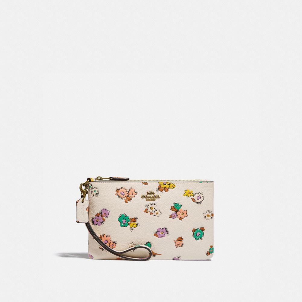 商品[国内直发] Coach|蔻驰零钱包手拎包奢侈品女士白色皮质印花款手拎包手拿包 C3814 B4/HA,价格¥659,第6张图片详细描述