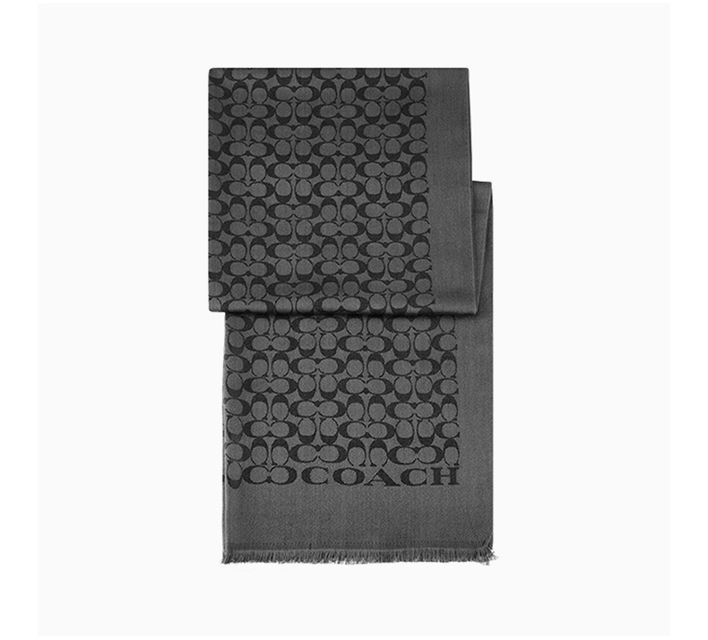 商品Coach|Coach(专柜) 女士围巾黑色 39578BLKONE,价格¥1515,第6张图片详细描述