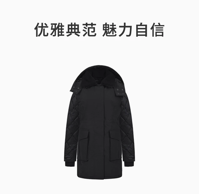 商品[国内直发] Canada Goose|CANADA GOOSE 黑色女士羽绒服 3205LB-61,价格¥3249,第1张图片详细描述