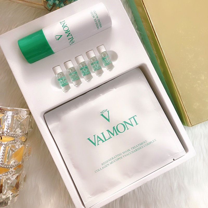 商品Valmont|Valmont法尔曼胶原修护面膜套盒 喷雾60ml 面膜35gx5 精华液2mlx5,价格¥3048,第14张图片详细描述