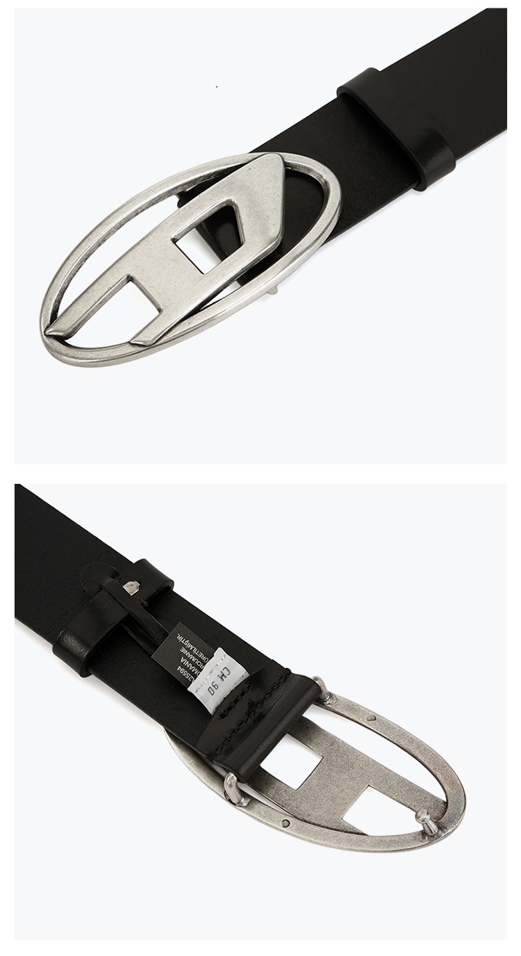 商品[国内直发] Diesel|DIESEL迪赛 OVAL-D LOGO经典系列 春夏新品 别致平滑扣 皮带 男女同款情侣款 棕色/黑色 宽4cm,价格¥880,第8张图片详细描述