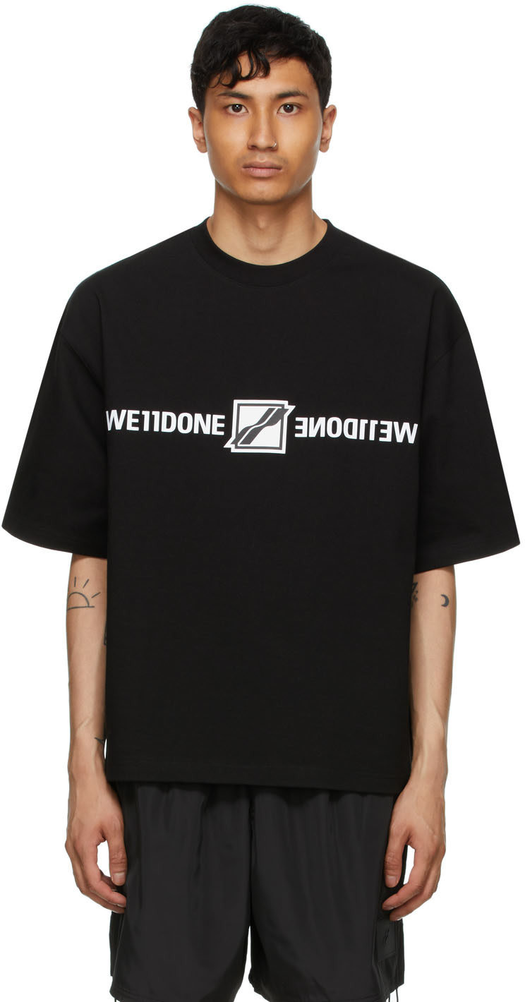 商品We11done|WE11DONE 女士黑色字母logo短袖圆领T恤 WD-TT1-21-547-U-BK 【韩国产地商品,大陆地区收货约30-40天】,价格¥976,第3张图片详细描述