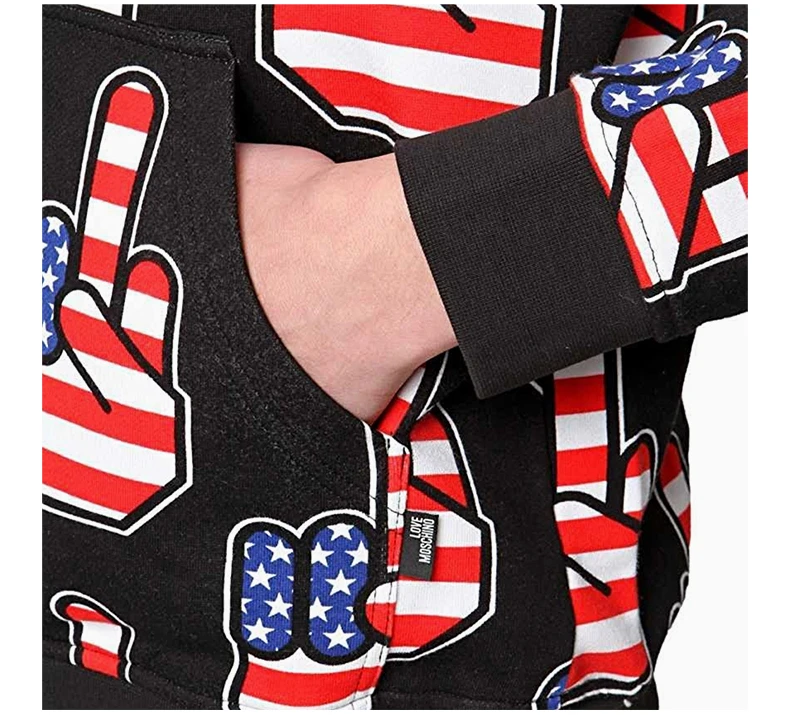 商品Moschino|MOSCHINO 黑色男士卫衣/帽衫 M642300-M3525-0011,价格¥671,第7张图片详细描述